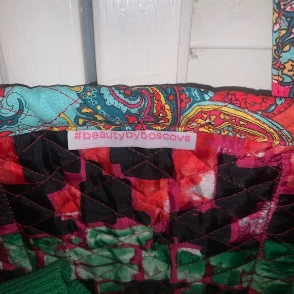 Quilted Tote Bag NWT with insert bag inside Pink - Picture 4 of 5